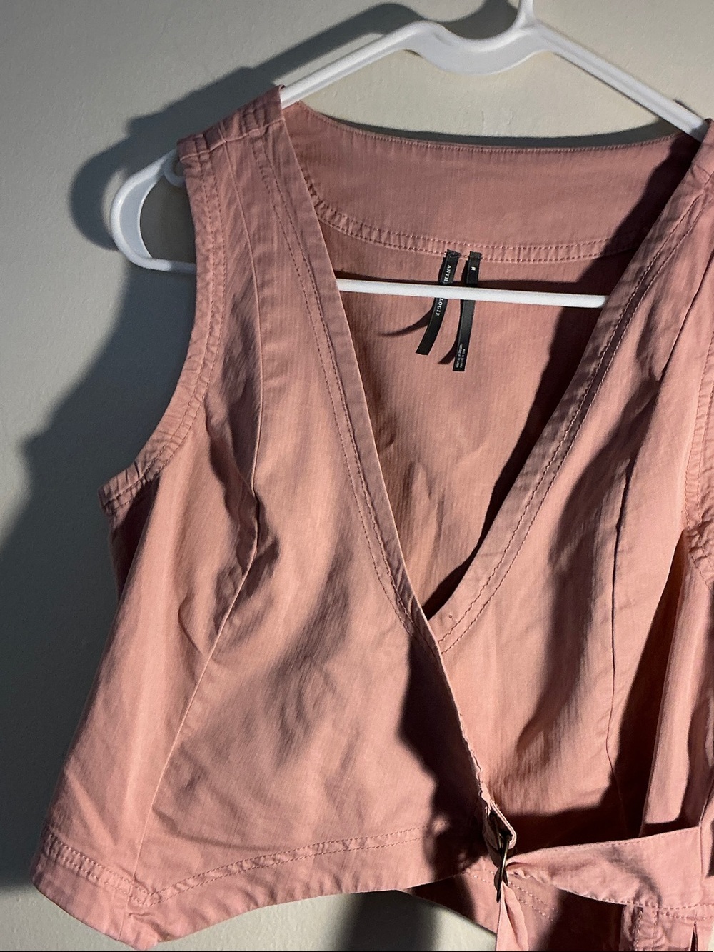 Anthropologie Dusty Rose V-Neck Sleeveless Tank